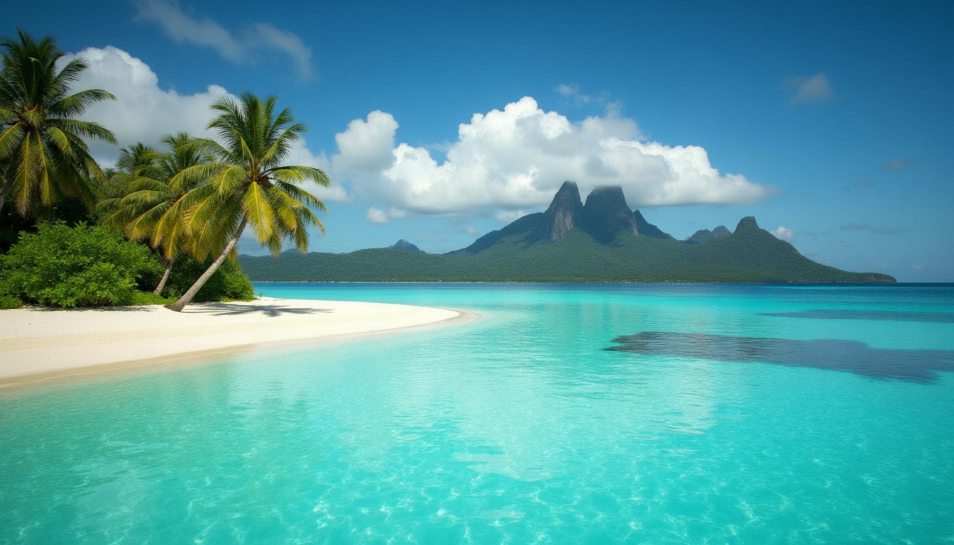 Vue lagon de Bora Bora